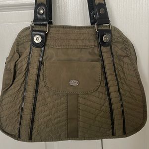 Roots Shoulder Tote khaki green Bag